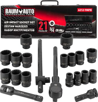 Универсальный набор инструментов BaumAuto BM-6212-9MPB (21 предмет)