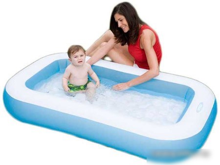 Надувной бассейн Intex Rectangular Baby 166х100х28 (57403)