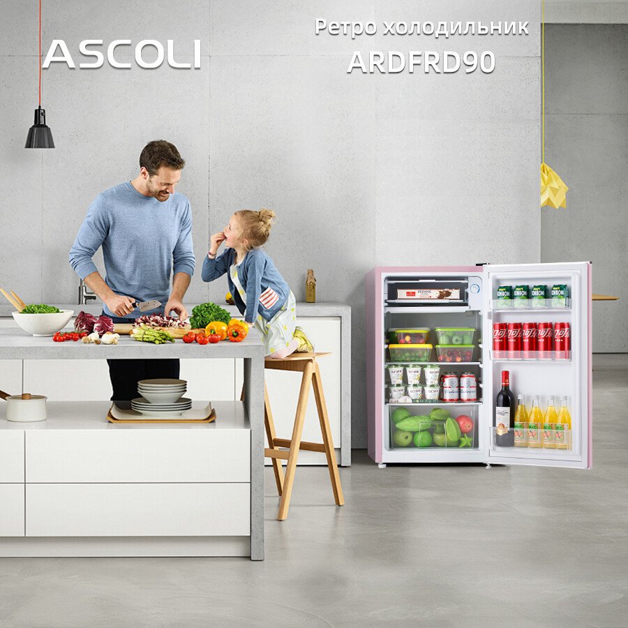 Однокамерный холодильник Ascoli ADFRD90