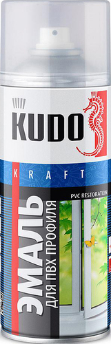 Эмаль Kudo для ПВХ профиля KU-6101 0.52 л (белый)