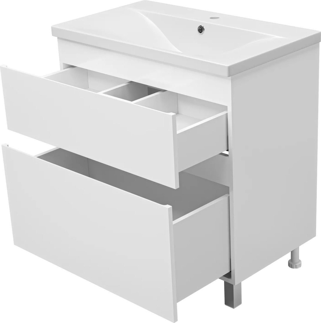 Misty Тумба под умывальник Лаки 80 П-Лак-01080-0112Я+RCW-140380WH