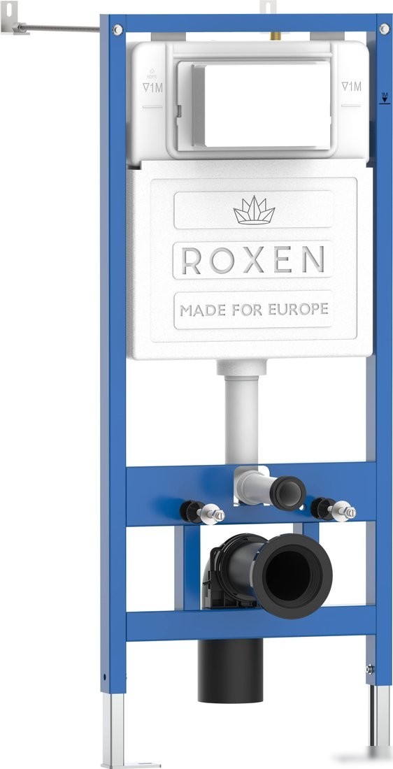 Инсталляция для унитаза Roxen StounFix Dual Fresh 710200 с удлиненными креплениями в комплекте и встр. контейнером для гигиенических таблеток (аромадозатор)