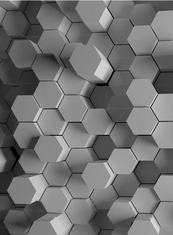 Фотообои Vimala 3D Шестиугольники 4 270x200