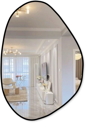 Зеркало eMZe 55x80 LED.UV.NF.55.80.CHE.SW.4K (черный УФ-окантовкой и подсветкой)