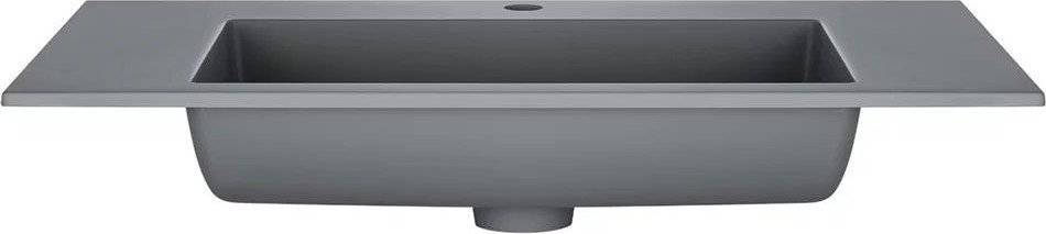 Умывальник Symbolite Line 80x48 (кварц, серый шелк)