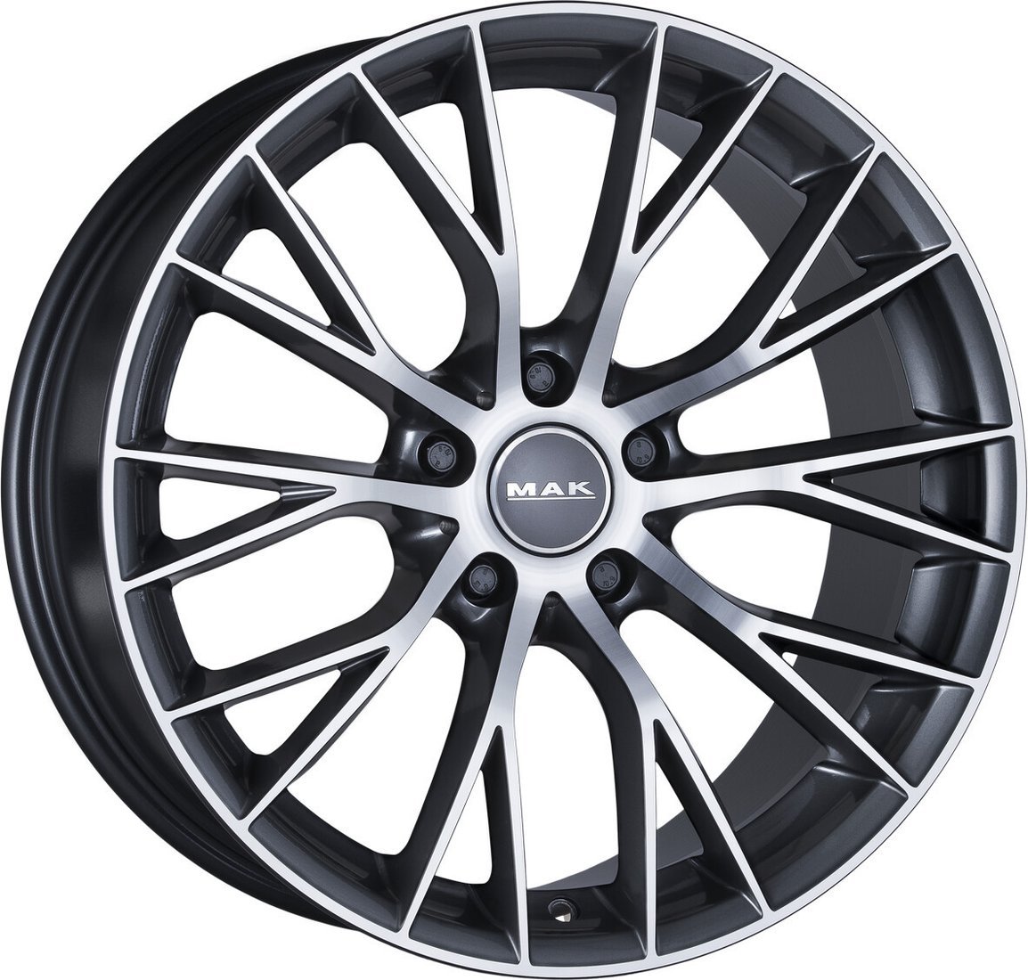 Литые диски MAK Munchen 20x9.5" 5x120мм DIA 72.6мм ET 35мм Gun Met-Mirror Face