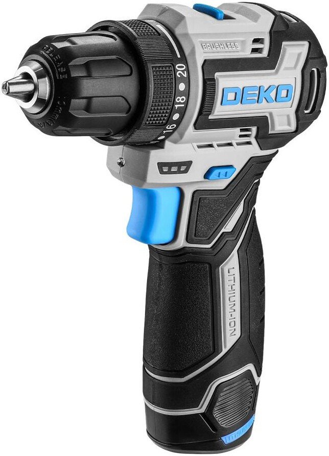 Дрель-шуруповерт Deko Sharker 12V PRO 084-1036 (с 2-мя АКБ, кейс)