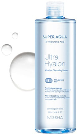 Missha Мицеллярная вода Super Aqua Ultra Hyaluron Cleansing Water 500 мл