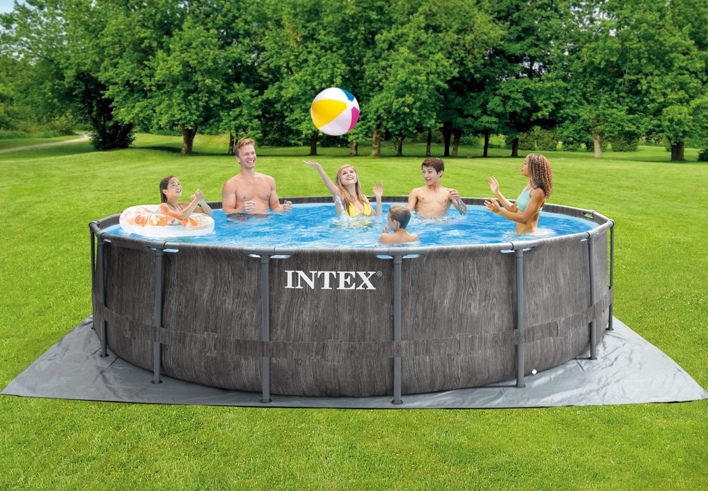 Каркасный бассейн Intex Greywood Prism Frame Premuim 26742NP (457х122см)