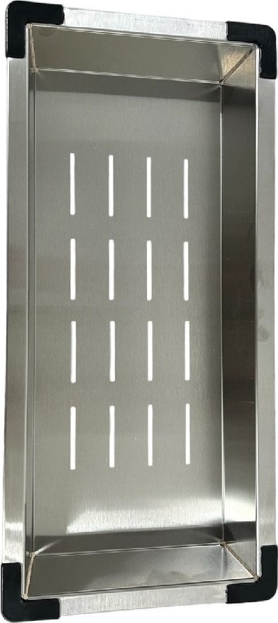 Кухонная мойка Schtoff Best Silver 6050 + коландер металл K-1 BLACK + дозатор SD-1 SILVER
