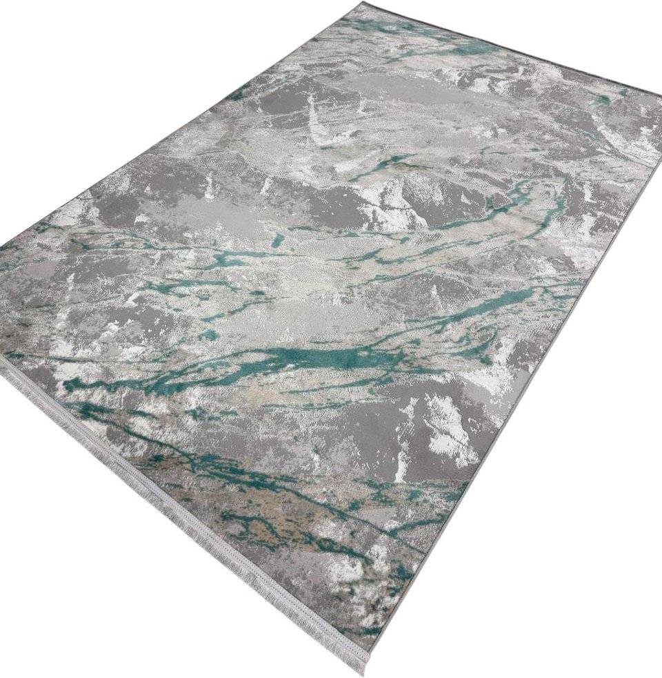 Ковер для жилой комнаты Radjab Carpet Афина Прямоугольник 9012A 12892RK (3x5, Grey/Green)