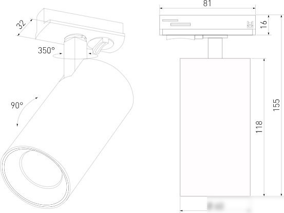 Трековый светильник Elektrostandard Comel 10W 4200K 85210/01 (черный)