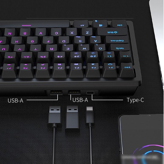 Клавиатура Royal Kludge RK98 RGB (черный, RK Red)