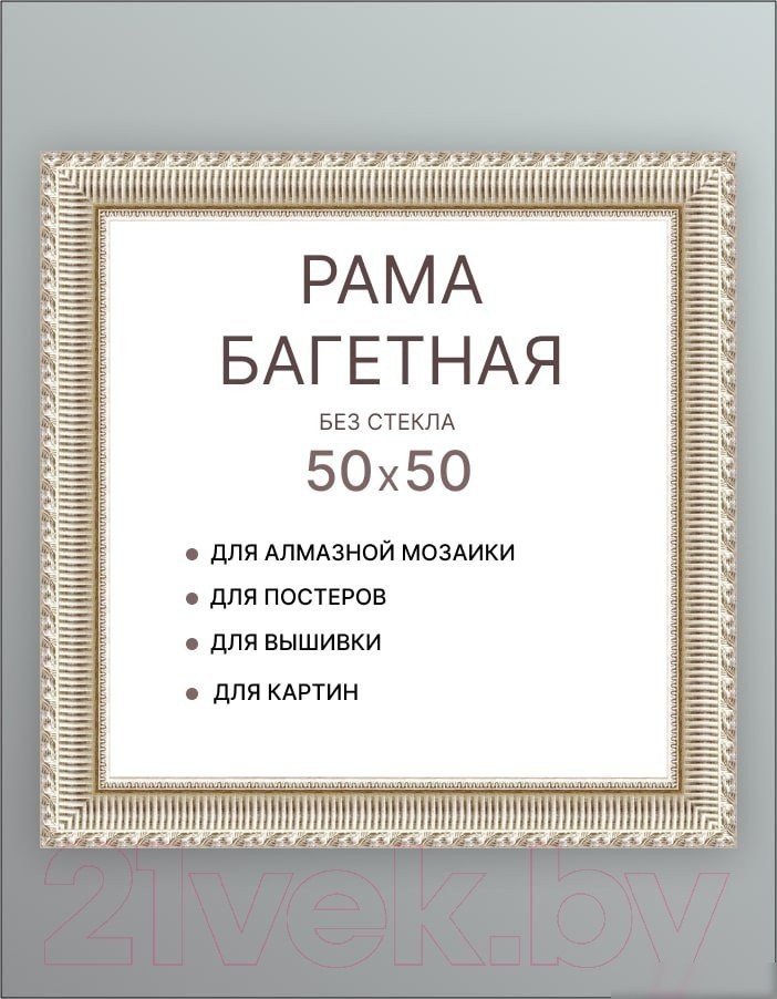 Фоторамка Декарт 50x50 8Л3508 (бежевый с золотом)