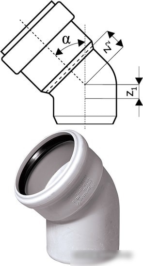 Ostendorf Skolan dB SKB - отвод 100x30° 335110