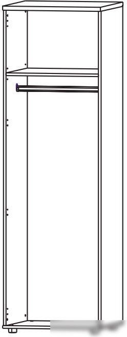 Шкаф распашной Norden Правый 60x60x195.5 SG.823.WH.WH.R (белый)