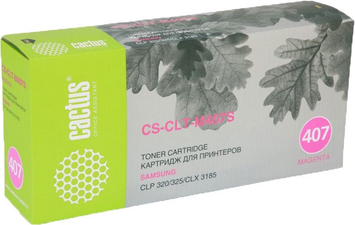 Картридж CACTUS CS-CLT-M407S (аналог Samsung CLT-M407S Magenta)