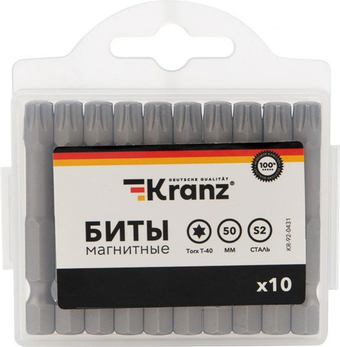 Набор бит Kranz KR-92-0431 (10 шт)