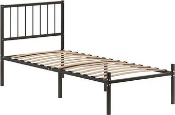 Кровать Домаклево Металика В4 80x200 (черный)