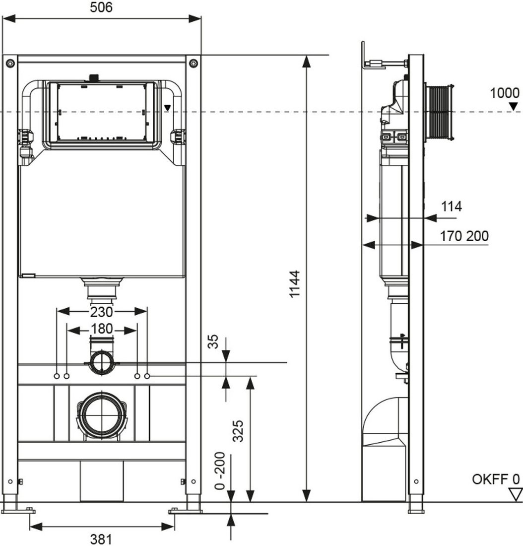 Инсталляция для унитаза Tece Spring S300521