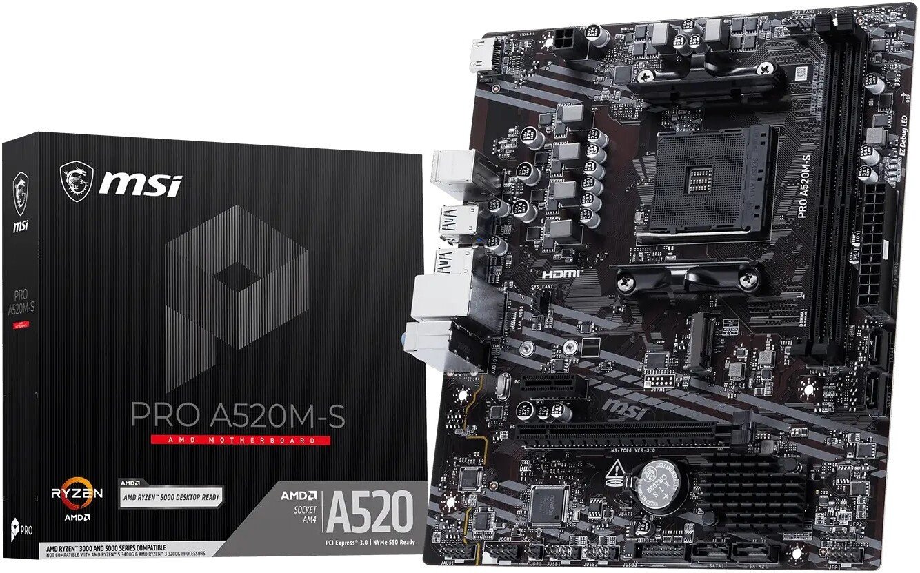 Материнская плата MSI Pro A520M-S