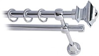 Карниз для штор Lm Decor Верди 030 2р гладкий 25/16мм (хром, 3м)