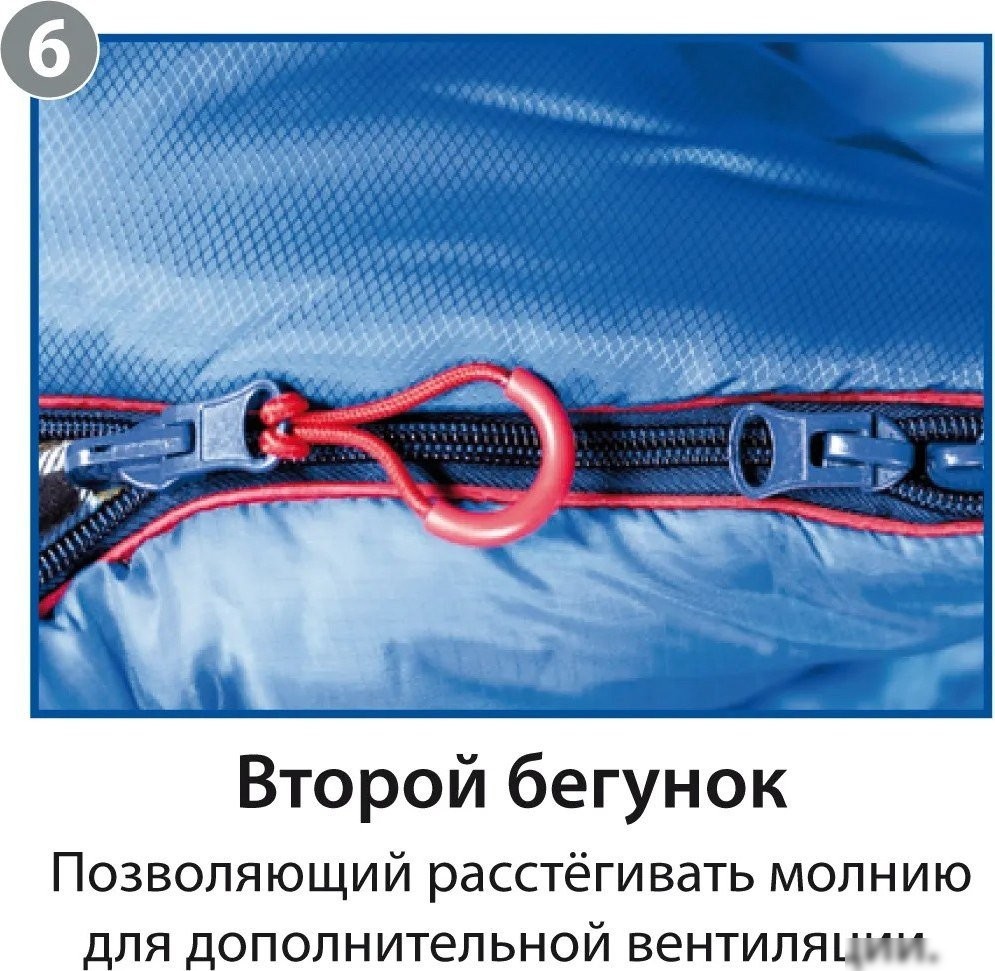 Спальный мешок BTrace Buddy L S0593 (правый, серый/синий)