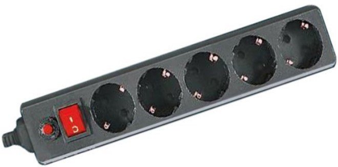 Сетевой фильтр General Lighting GPS-5-16-3x1-150-B 471003 (1.5 м, черный)