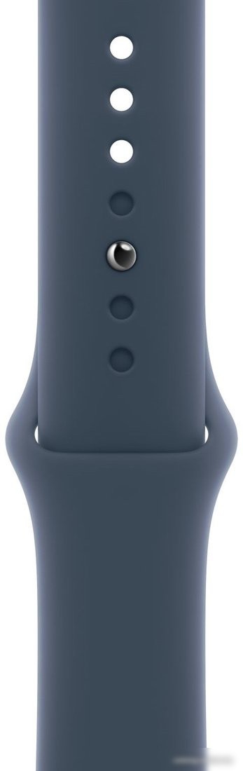 Умные часы Apple Watch Series 9 45 мм (алюминиевый корпус, серебристый/грозовой синий, спортивный силиконовый ремешок S/M)