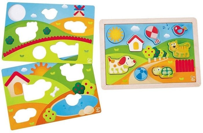 Мозаика/пазл Hape Солнечная Долина 3 в 1 E1601