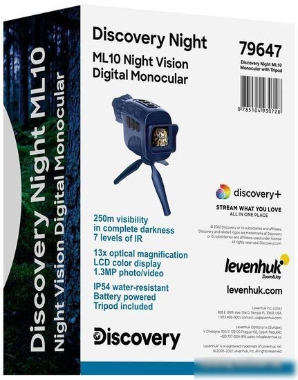 Монокуляр Discovery Night ML10 (синий)