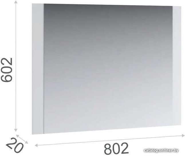 Зеркало Империал Йорк 80x60 (белый)