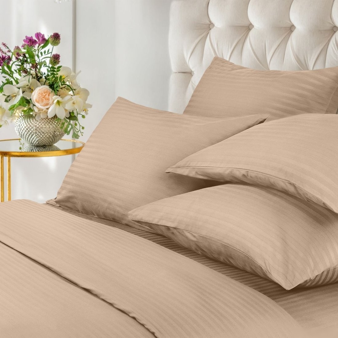 Постельное белье Verossa Stripe 2.0сп 747396 (Bronze, 70x70)