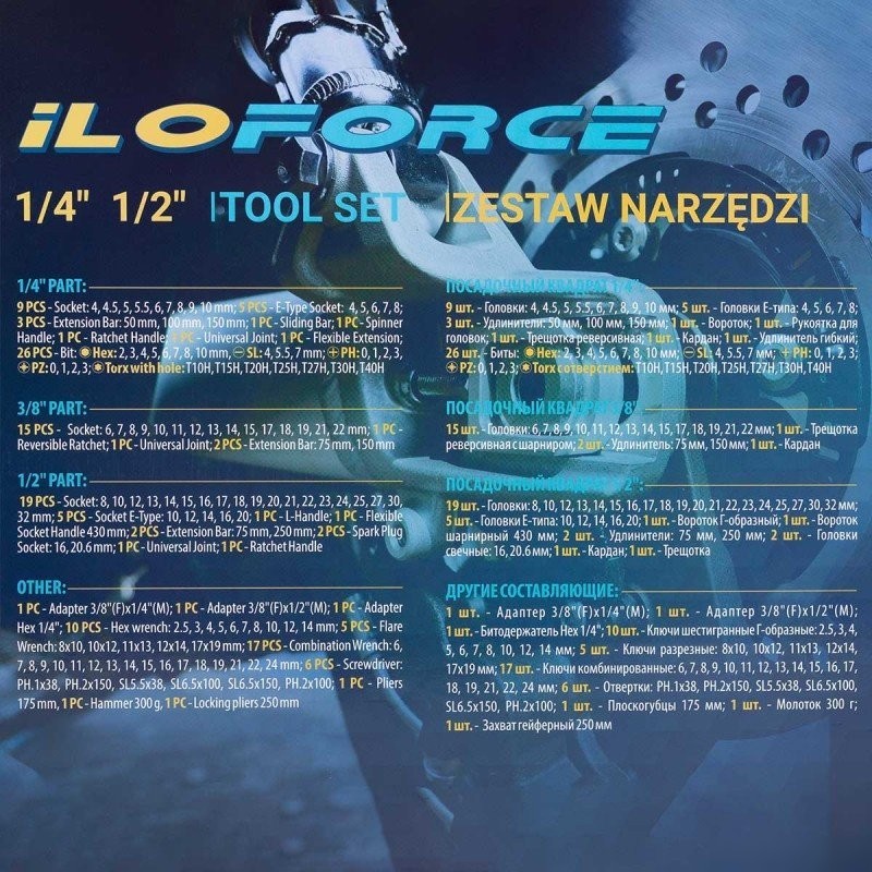 Универсальный набор инструментов ILOforce IF-41421-5(57953)