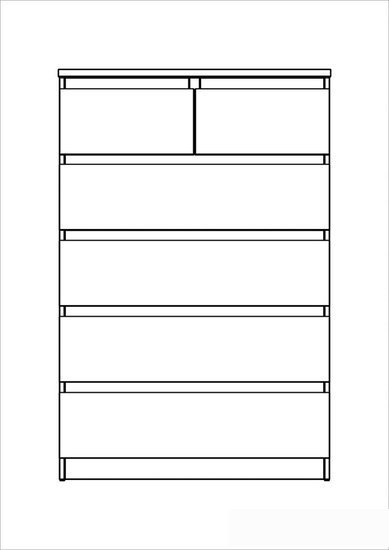 Комод Mio Tesoro Мальта 6 ящиков 80x121 2.05.02.100.1 (белый)