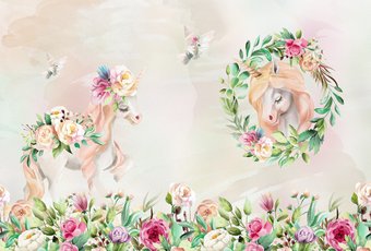 Фотообои Vimala Детский единорог 270x400