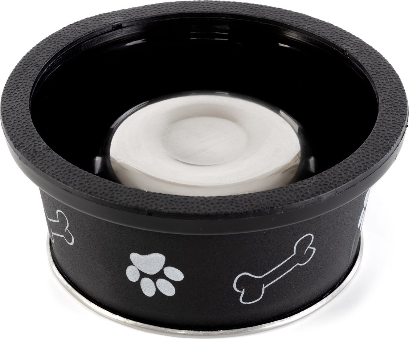Миска ZooZooZoo Лапки и косточки SWT-6017-300/black (черный)