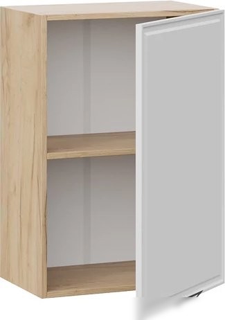 Шкаф навесной Трия Белладжио 1ВВ5 с одной дверью (дуб крафт золотой/фон белый)