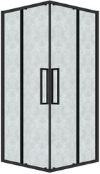 Душевой уголок Grossman Cosmo 90x90x195 300.K33.02.9090.21.02 (черный матовый/шиншилла стекло)