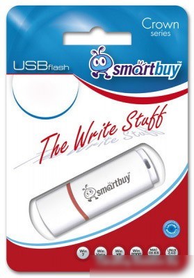 USB Flash Smart Buy Crown White 16GB (SB16GBCRW-W)