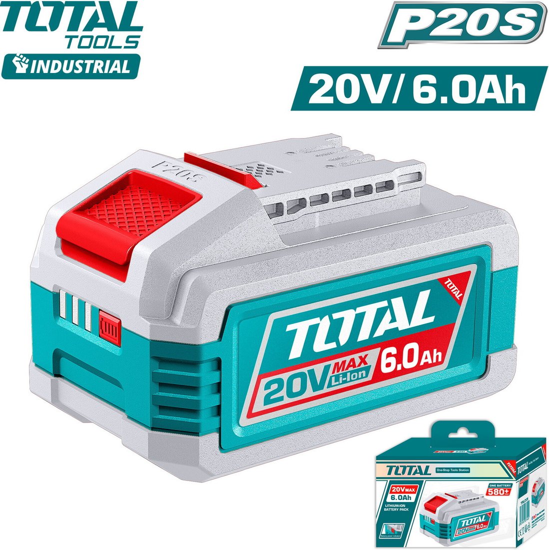 Аккумулятор для инструмента Total TFBLI2126 (20В/6 Ah)