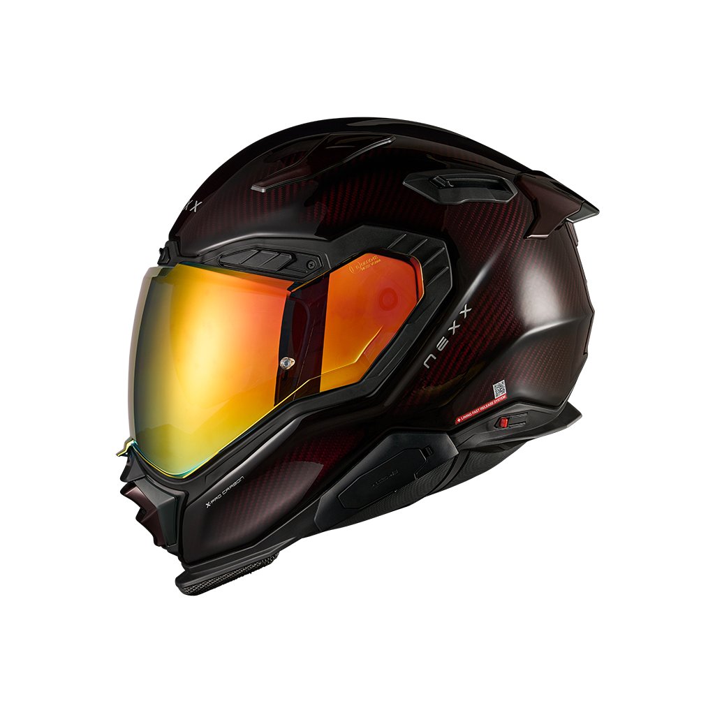 Мотошлем Nexx Helmets X.WST3 Lava Carbon (2XL, красный)