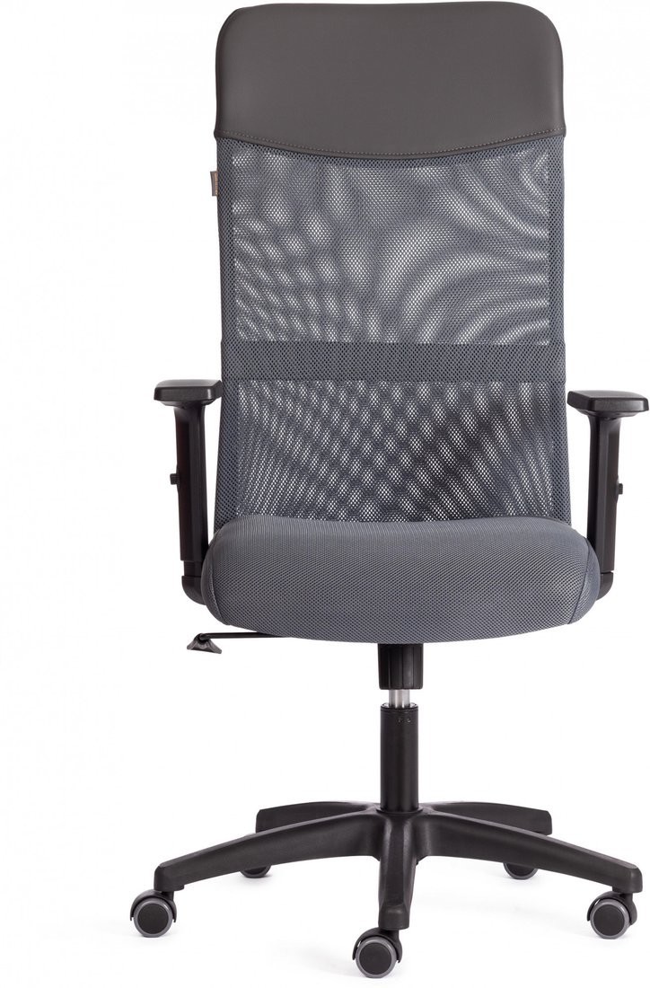 Офисное кресло TetChair Practic Plt ткань/кожзам (серый)