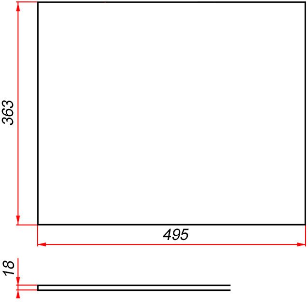 ЗОВ Столешница CLDSP18W495363 (белый)