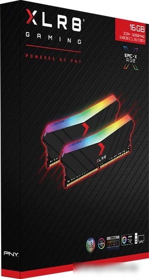 Оперативная память PNY XLR8 Gaming Epic-X RGB 2x8GB DDR4 PC4-25600 MD16GK2D4320016XRGB