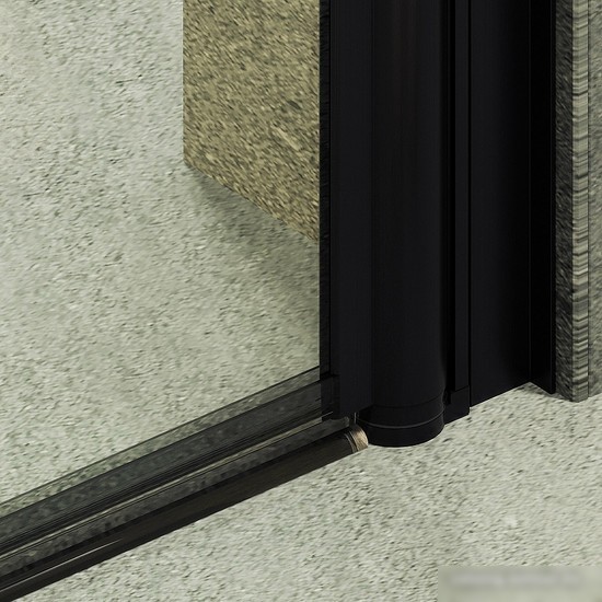 Душевая дверь MaybahGlass 198x90 MGD-809-6 (прозрачное стекло/черный)