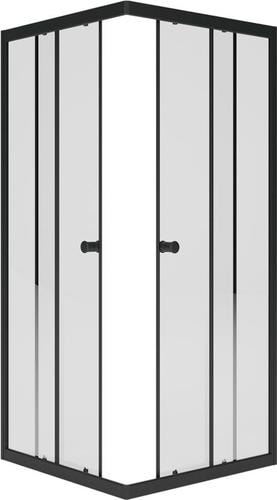 Душевой уголок Метакам Universal Black 80x80 KKS_013566 (прозрачное стекло)