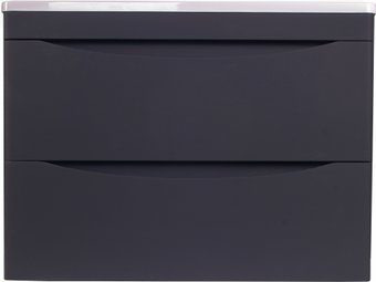 Symbolite Тумба под умывальник Бергамо мини 70 Люкс Plus 2 ящика + Каре Люкс Мини 70х35 (подвесная, черный)