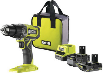 Ударная дрель-шуруповерт Ryobi RPD18-2C52S 5133005526 (с 2-мя АКБ 2 Ач+5 Ач, сумка)