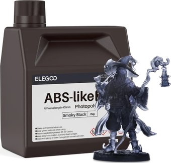 Фотополимер Elegoo ABSlike V3.0 2кг (черный дым)